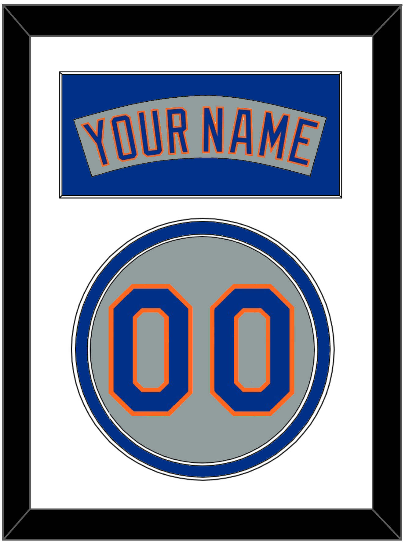 New York Nameplate & Number - Road Gray (1982-1986) - Signature Tier 1