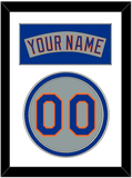 New York Nameplate & Number - Road Gray (1982-1986) - Double Mat 1