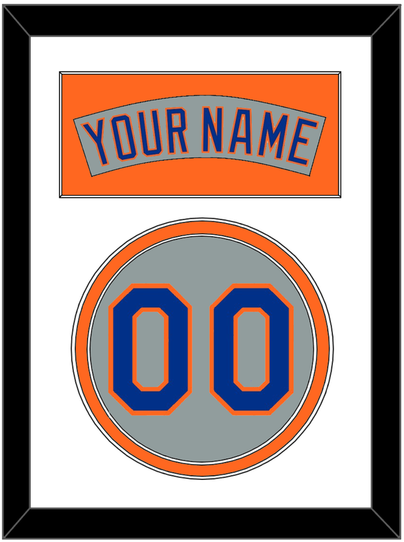 New York Nameplate & Number - Road Gray (1982-1986) - Double Mat 2