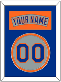 New York Nameplate & Number - Road Gray (1982-1986) - Double Mat 3