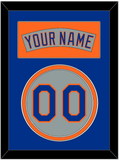 New York Nameplate & Number - Road Gray (1982-1986) - Double Mat 3