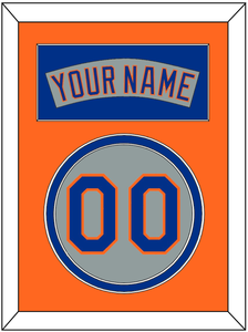 New York Nameplate & Number - Road Gray (1982-1986) - Double Mat 4