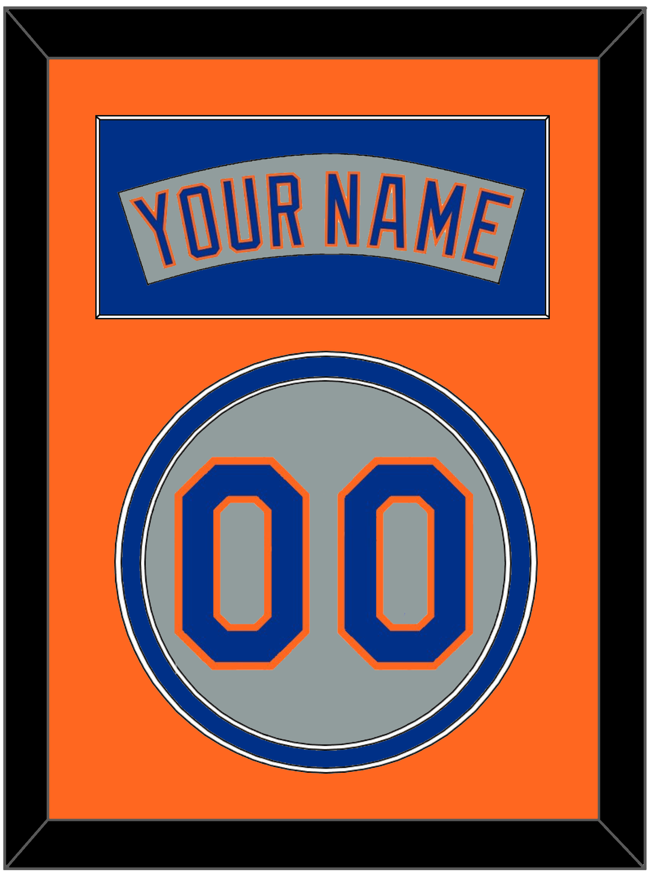 New York Nameplate & Number - Road Gray (1982-1986) - Signature Tier 4
