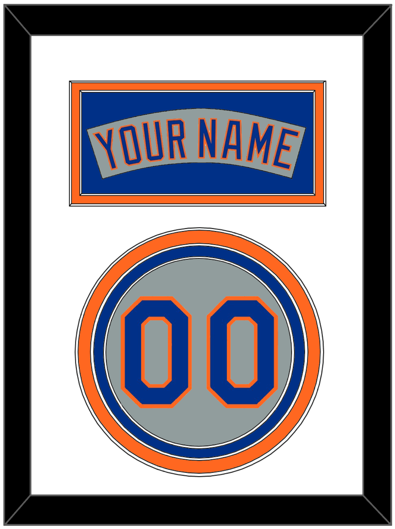 New York Nameplate & Number - Road Gray (1982-1986) - Premier Tier 1