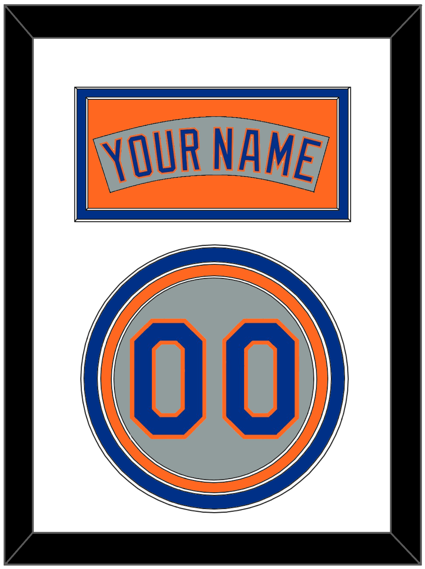 New York Nameplate & Number - Road Gray (1982-1986) - Premier Tier 2