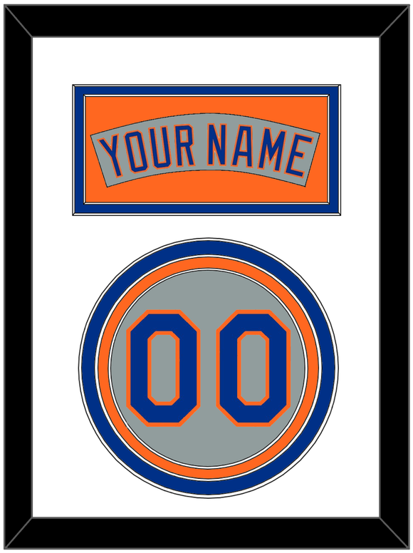 New York Nameplate & Number - Road Gray (1982-1986) - Triple Mat 2