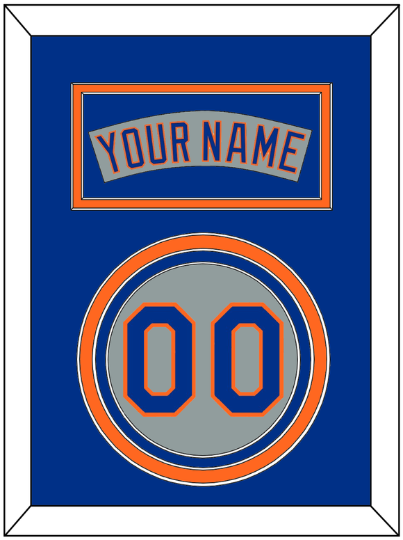 New York Nameplate & Number - Road Gray (1982-1986) - Triple Mat 3