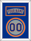 New York Nameplate & Number - Road Gray (1982-1986) - Triple Mat 3