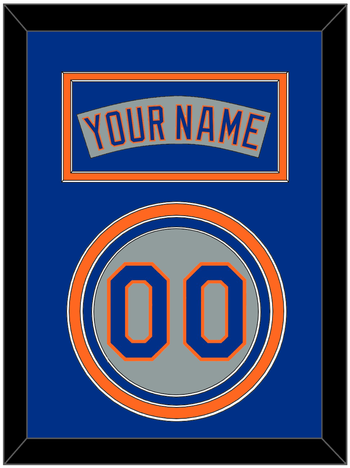 New York Nameplate & Number - Road Gray (1982-1986) - Premier Tier 3