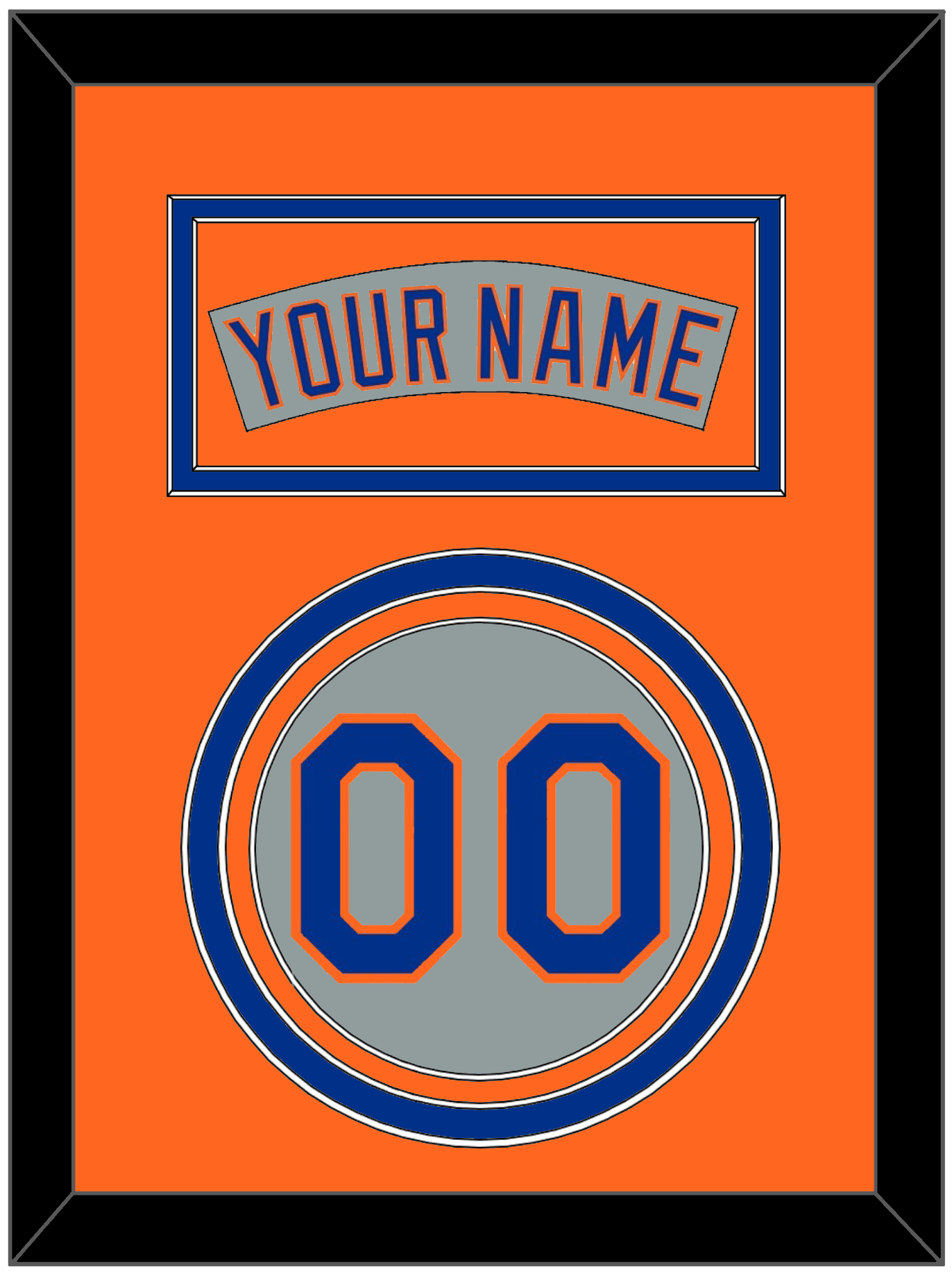 New York Nameplate & Number - Road Gray (1982-1986) - Premier Tier 4