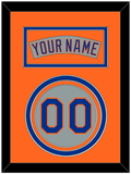 New York Nameplate & Number - Road Gray (1982-1986) - Triple Mat 4