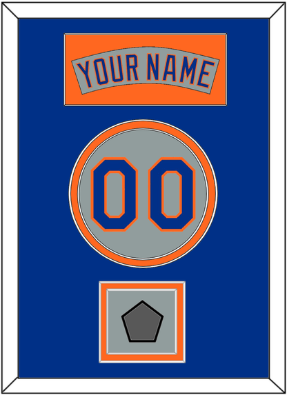 New York Nameplate, Number & World Series Patch - Road Gray (1982-1986) - Signature Tier 3