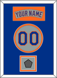 New York Nameplate, Number & World Series Patch - Road Gray (1982-1986) - Double Mat 3