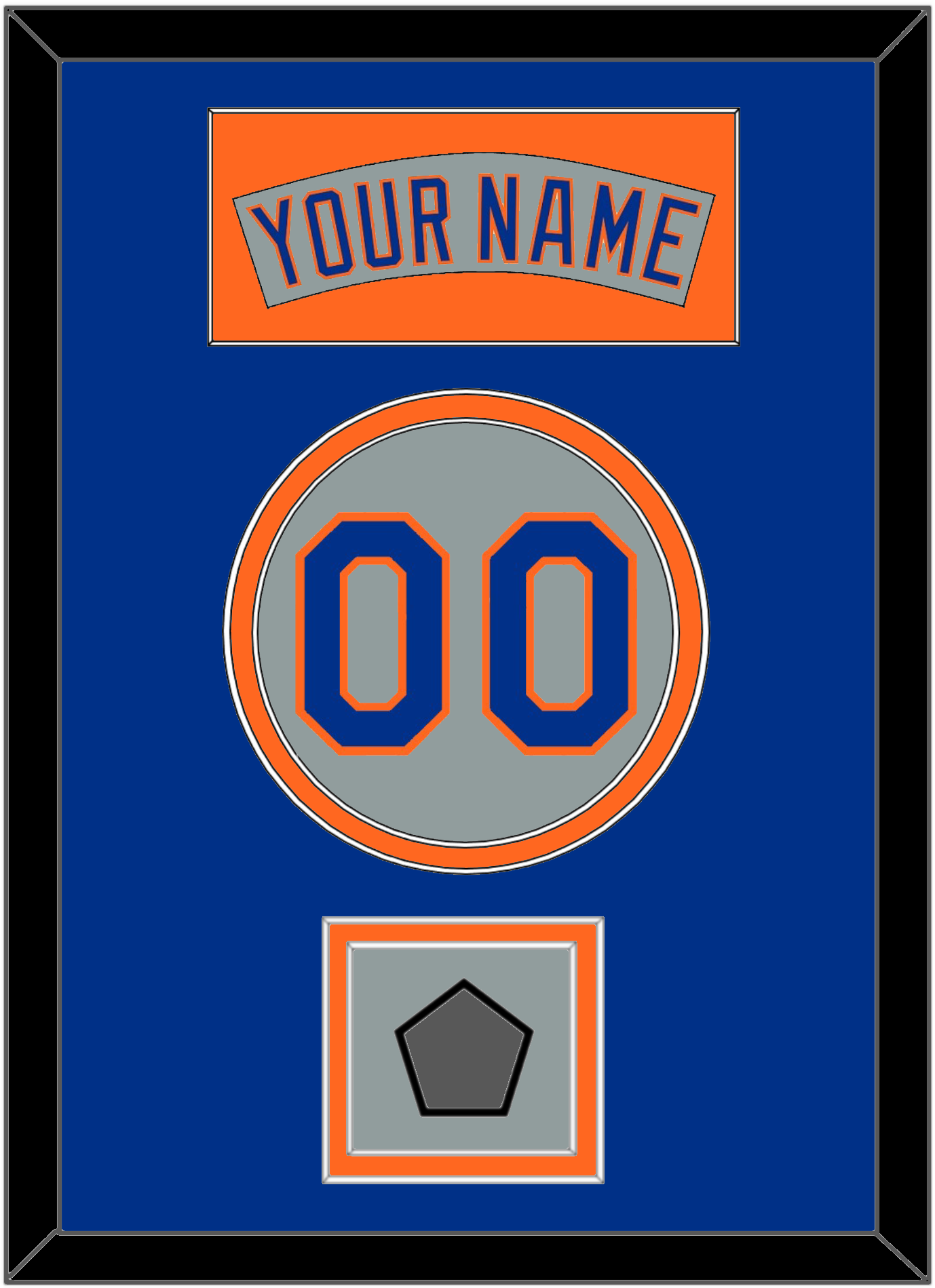 New York Nameplate, Number & World Series Patch - Road Gray (1982-1986) - Signature Tier 3