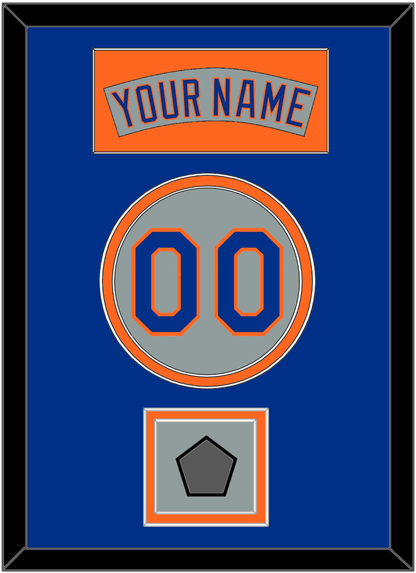 New York Nameplate, Number & World Series Patch - Road Gray (1982-1986) - Signature Tier 3