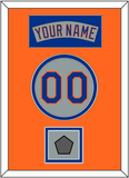 New York Nameplate, Number & World Series Patch - Road Gray (1982-1986) - Double Mat 4