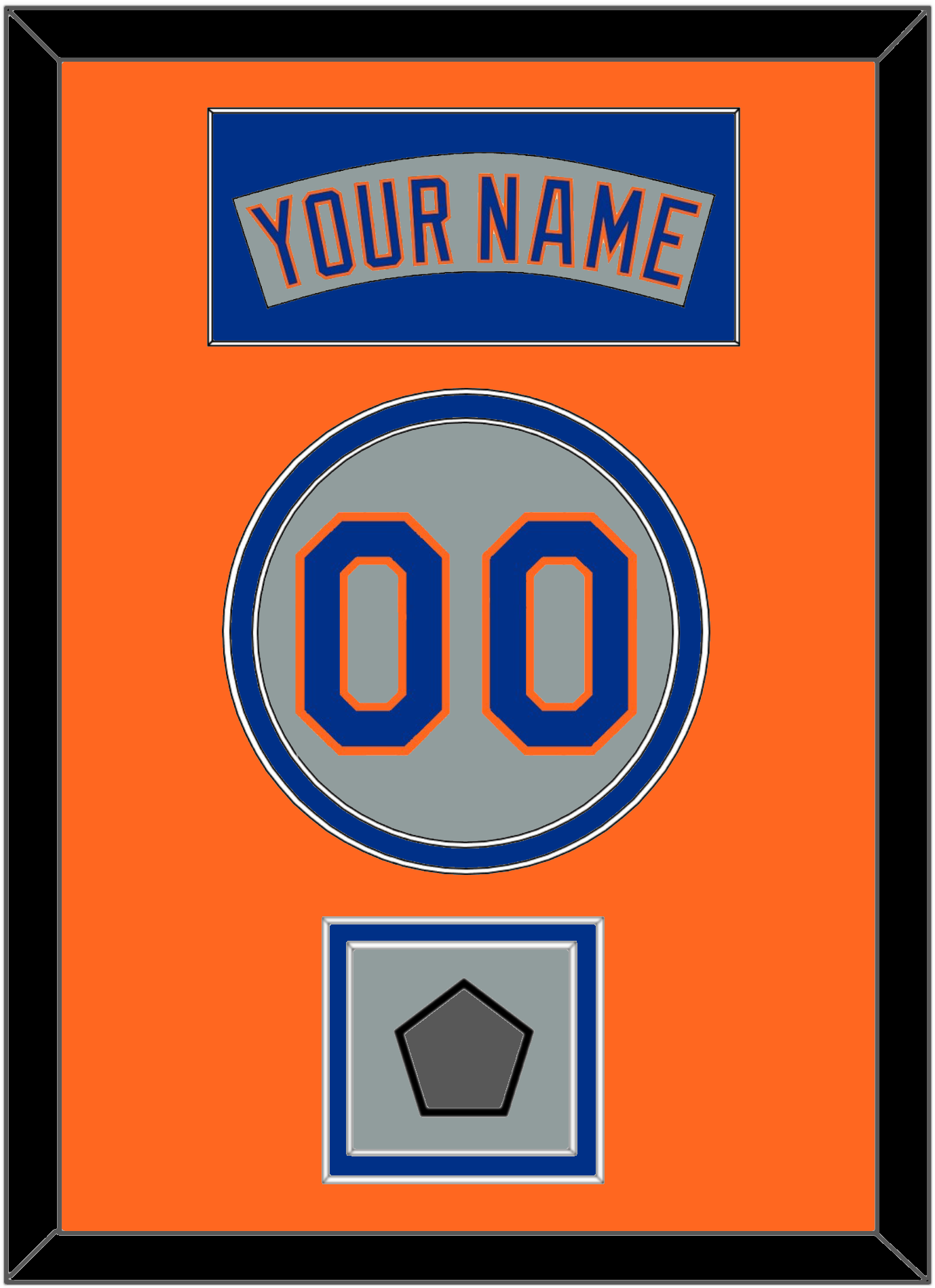 New York Nameplate, Number & World Series Patch - Road Gray (1982-1986) - Signature Tier 4