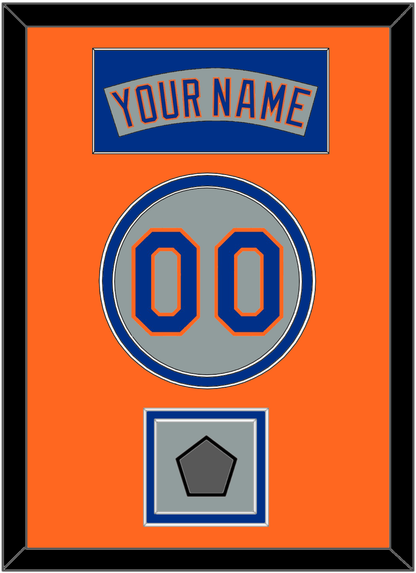 New York Nameplate, Number & World Series Patch - Road Gray (1982-1986) - Signature Tier 4