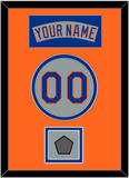 New York Nameplate, Number & World Series Patch - Road Gray (1982-1986) - Double Mat 4