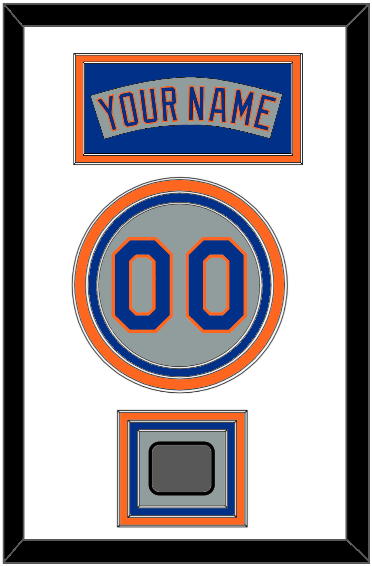New York Nameplate, Number & World Series Patch - Road Gray (1982-1986) - Premier Tier 1