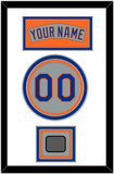 New York Nameplate, Number & World Series Patch - Road Gray (1982-1986) - Triple Mat 2