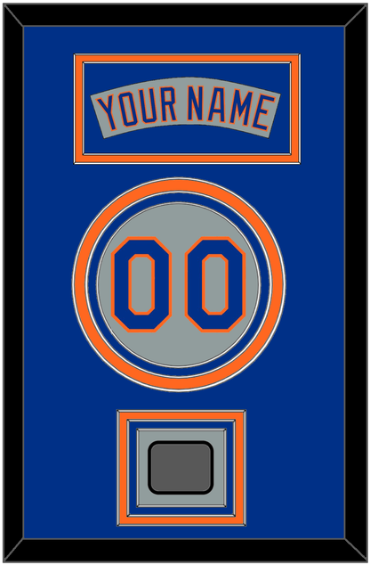 New York Nameplate, Number & World Series Patch - Road Gray (1982-1986) - Premier Tier 3