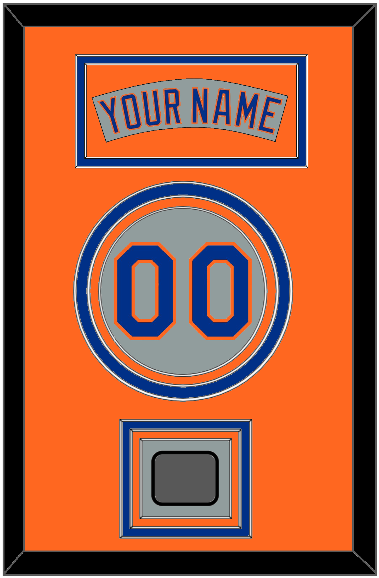 New York Nameplate, Number & World Series Patch - Road Gray (1982-1986) - Premier Tier 4