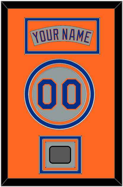 New York Nameplate, Number & World Series Patch - Road Gray (1982-1986) - Premier Tier 4