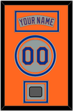 New York Nameplate, Number & World Series Patch - Road Gray (1982-1986) - Triple Mat 4