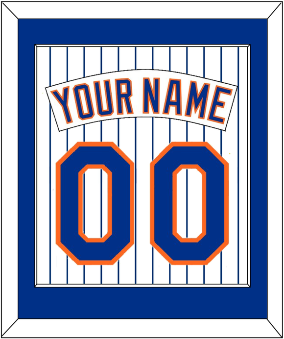 New York Nameplate & Number - Home Pinstripes (1983-1986) - Single Mat 1