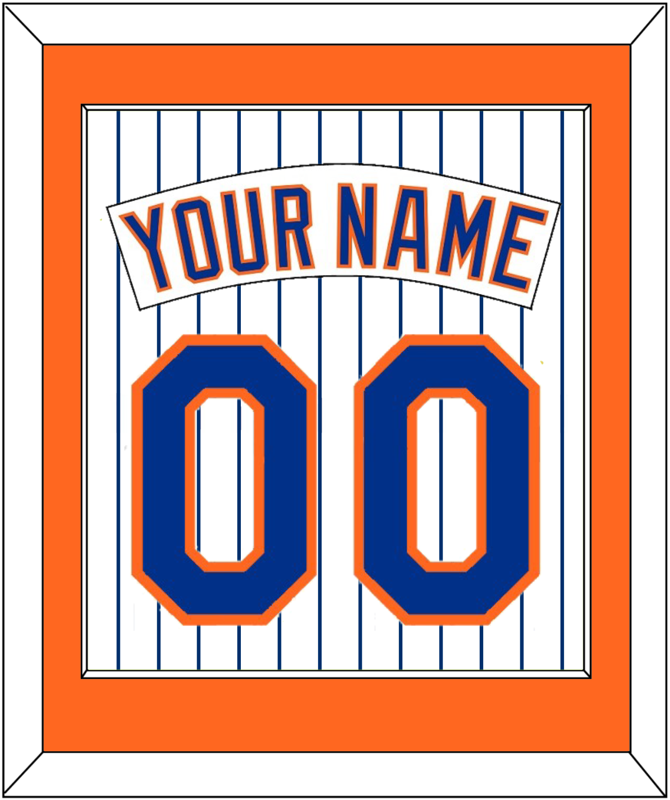 New York Nameplate & Number - Home Pinstripes (1983-1986) - Essential Tier 2