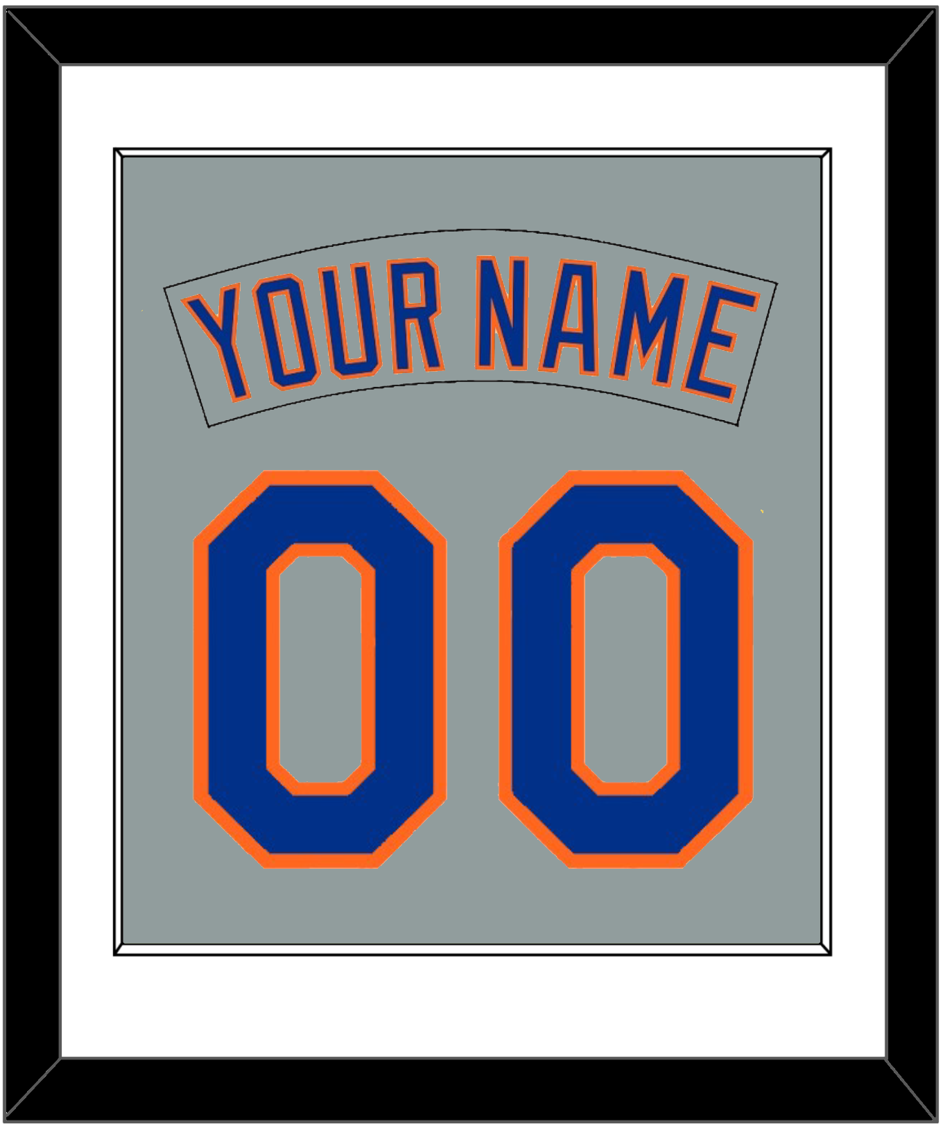 New York Nameplate & Number Combined - Road Gray (1982-1986) - Essential Tier 1