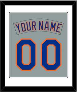 New York Nameplate & Number Combined - Road Gray (1982-1986) - Single Mat 1