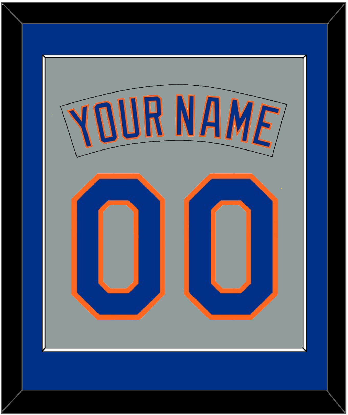 New York Nameplate & Number Combined - Road Gray (1982-1986) - Essential Tier 2