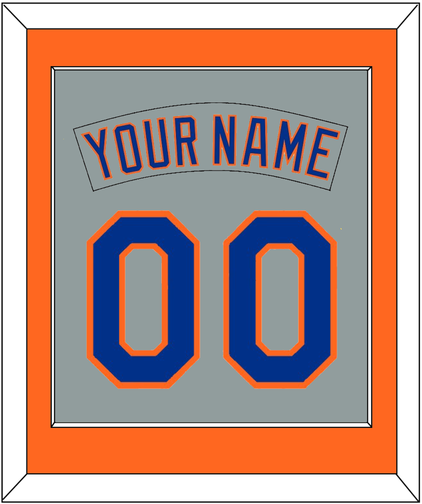 New York Nameplate & Number Combined - Road Gray (1982-1986) - Essential Tier 3