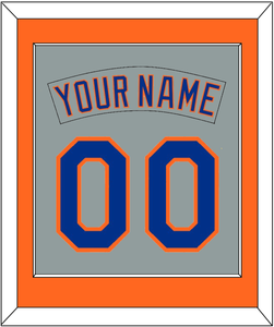 New York Nameplate & Number Combined - Road Gray (1982-1986) - Single Mat 3