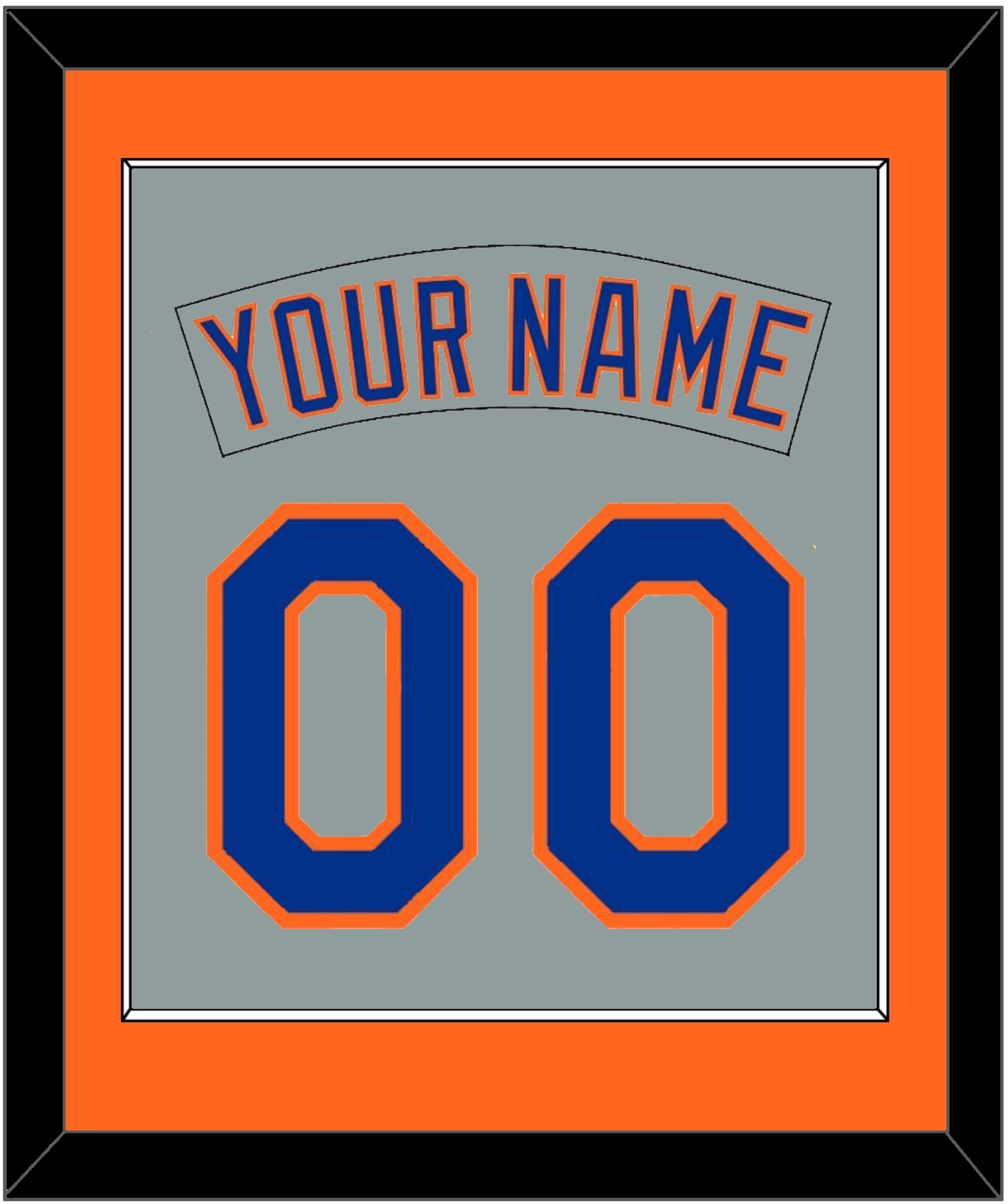 New York Nameplate & Number Combined - Road Gray (1982-1986) - Essential Tier 3