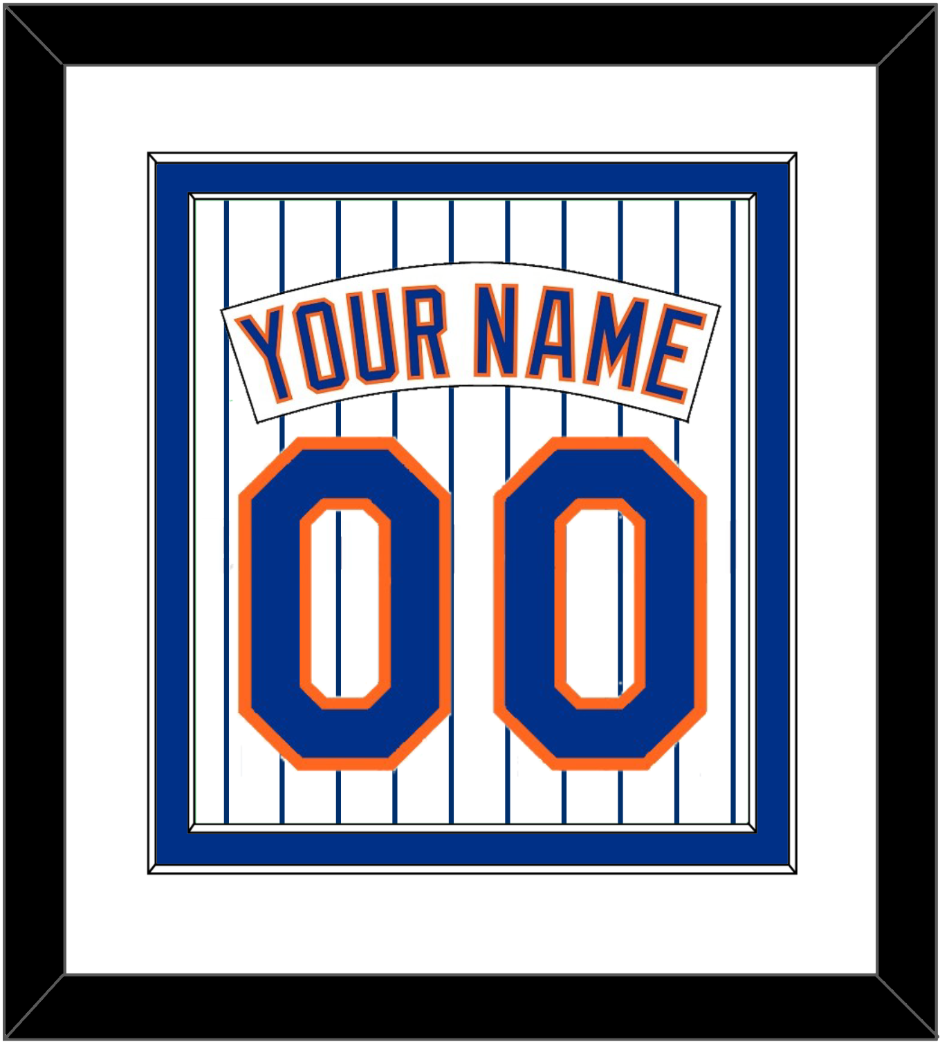 New York Nameplate & Number - Home Pinstripes (1983-1986) - Signature Tier 1
