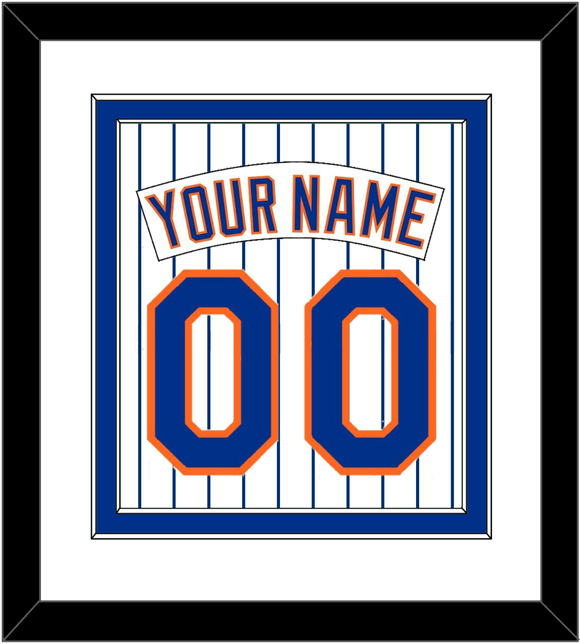 New York Nameplate & Number - Home Pinstripes (1983-1986) - Double Mat 1