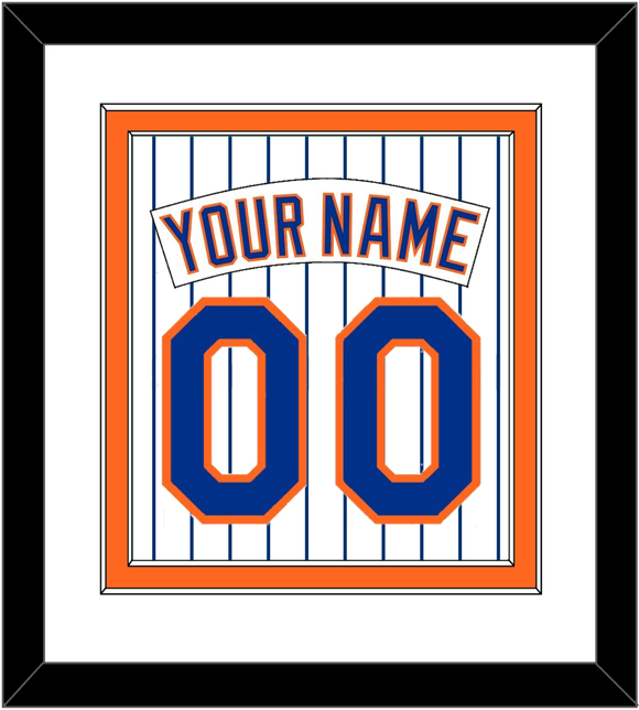 New York Nameplate & Number - Home Pinstripes (1983-1986) - Double Mat 2