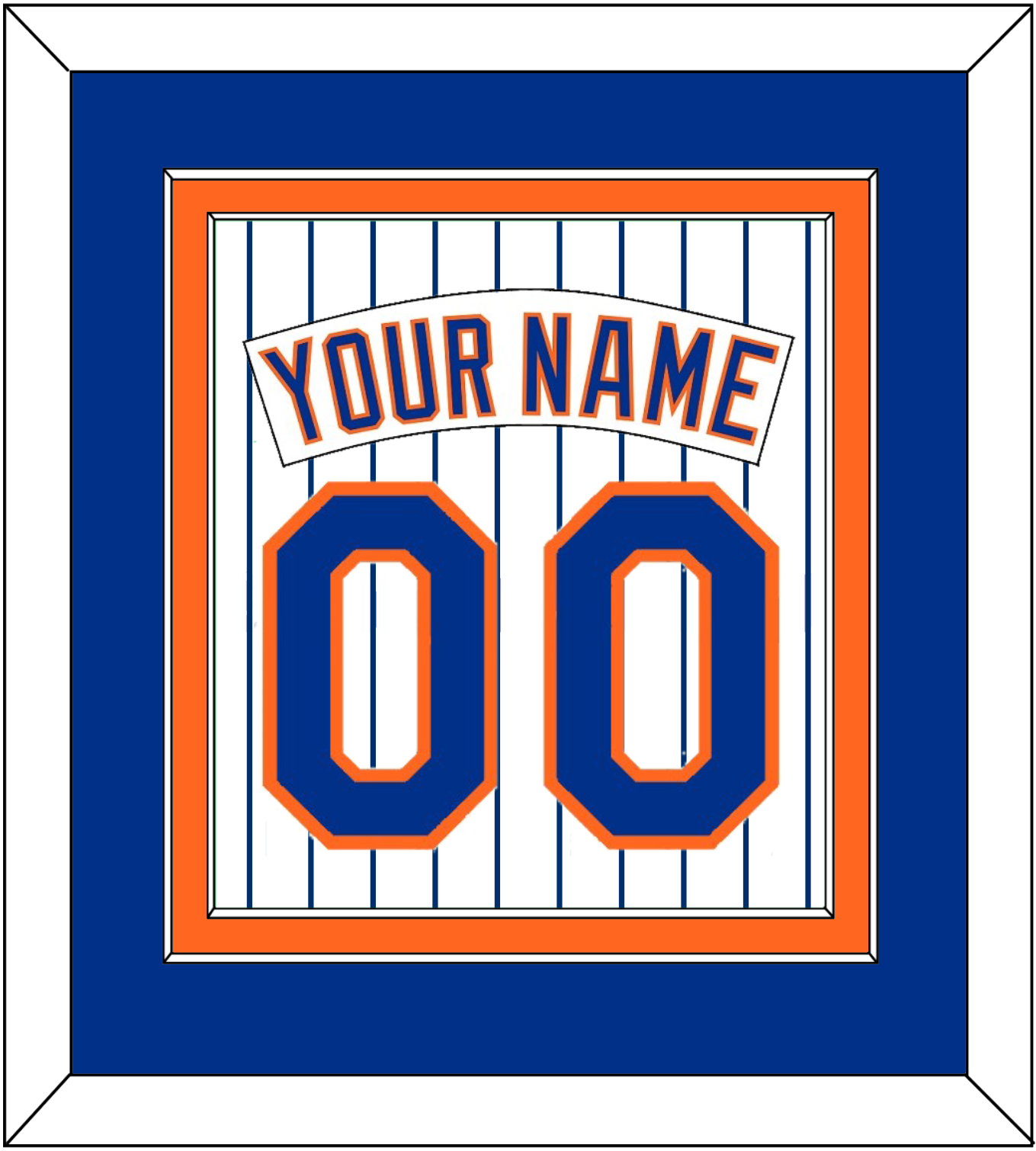 New York Nameplate & Number - Home Pinstripes (1983-1986) - Signature Tier 3