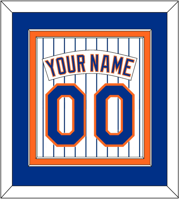 New York Nameplate & Number - Home Pinstripes (1983-1986) - Double Mat 3