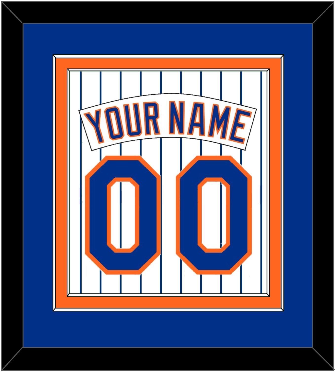 New York Nameplate & Number - Home Pinstripes (1983-1986) - Signature Tier 3