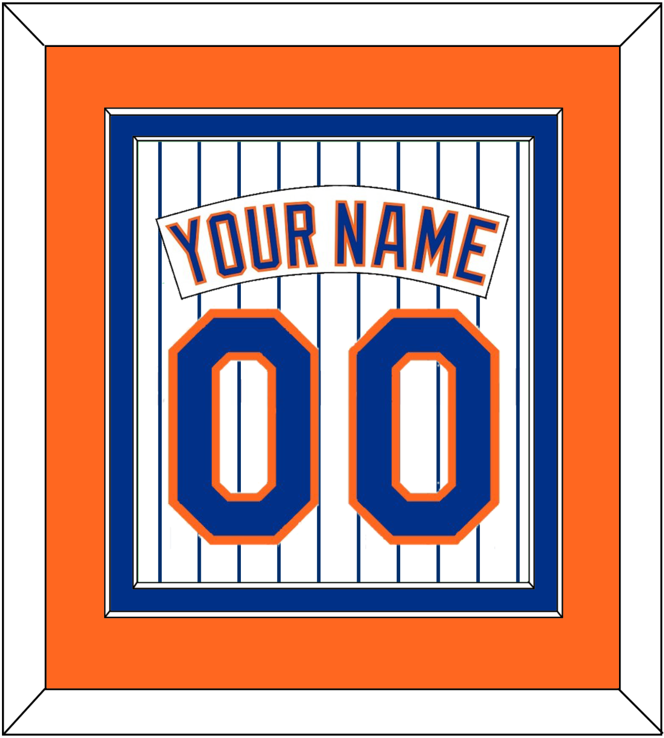 New York Nameplate & Number - Home Pinstripes (1983-1986) - Signature Tier 4