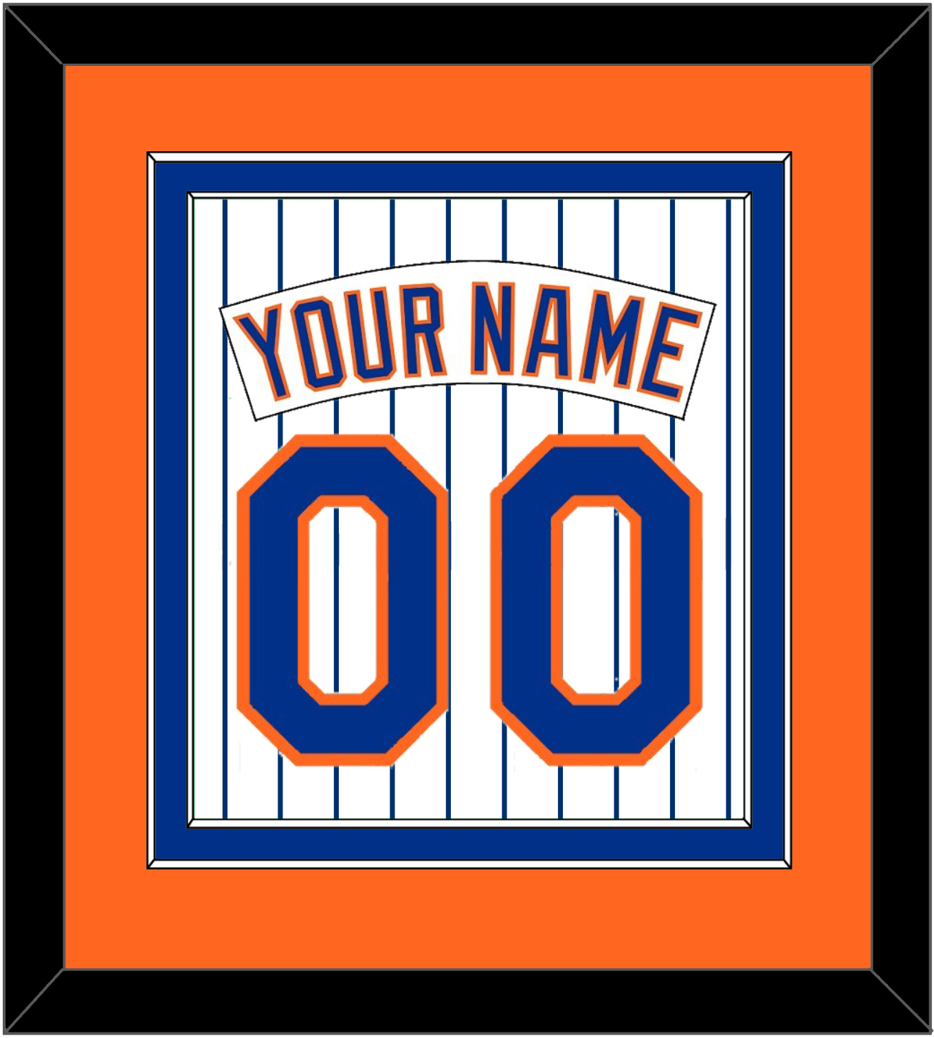 New York Nameplate & Number - Home Pinstripes (1983-1986) - Signature Tier 4