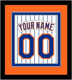 New York Nameplate & Number - Home Pinstripes (1983-1986) - Double Mat 4