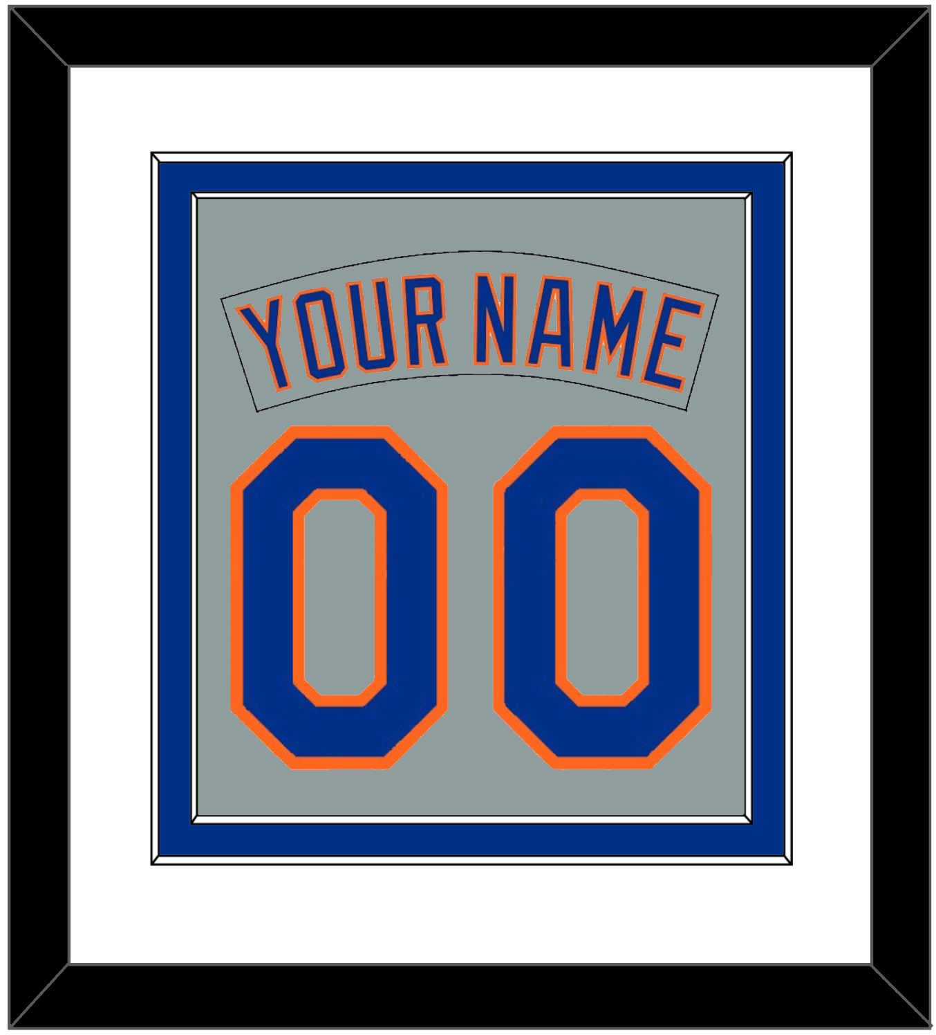 New York Nameplate & Number Combined - Road Gray (1982-1986) - Signature Tier 1