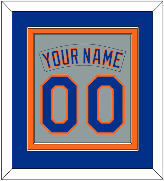 New York Nameplate & Number Combined - Road Gray (1982-1986) - Signature Tier 3