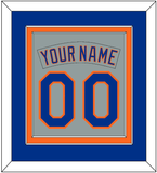 New York Nameplate & Number Combined - Road Gray (1982-1986) - Double Mat 3