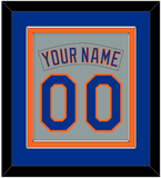 New York Nameplate & Number Combined - Road Gray (1982-1986) - Double Mat 3